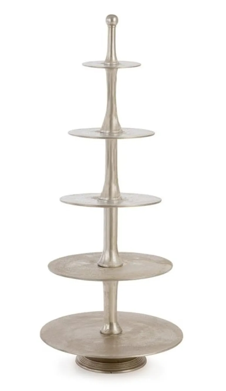 ALZATA 5P DECORATIVA MALLET ARGENTO H152