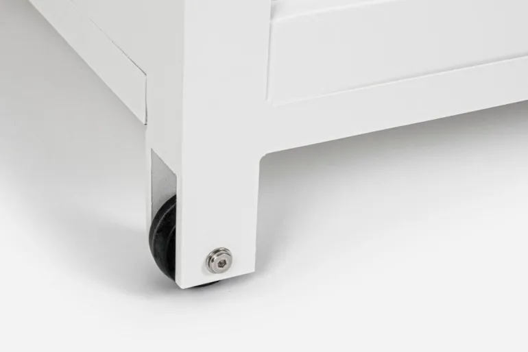 BAULE PORTA CUSCINI SMALL CON RUOTE BIANCO YK11 - ATLANTIC