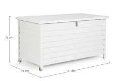 BAULE PORTA CUSCINI SMALL CON RUOTE BIANCO YK11 - ATLANTIC