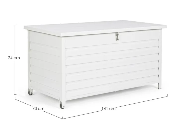 BAULE PORTA CUSCINI SMALL CON RUOTE BIANCO YK11 - ATLANTIC