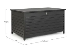 BAULE PORTA CUSCINI SMALL CON RUOTE ANTRACITE YK13 - ATLANTIC