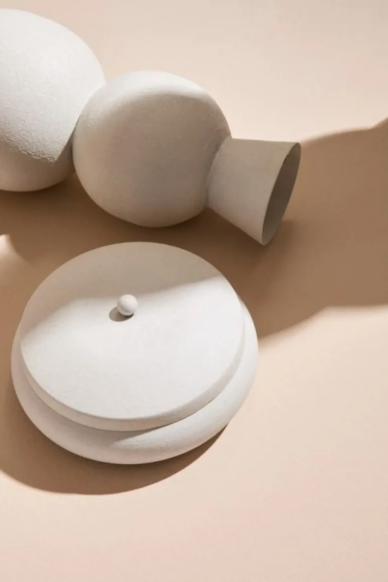 BOTTIGLIA DECORATIVA RIDHI BIANCO H32,5