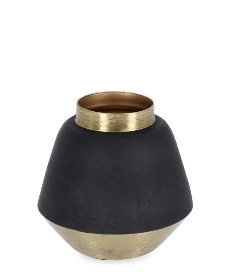 BOTTIGLIA DECORATIVA SAAD ORO NERO H8