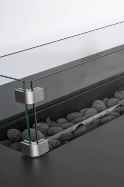 CAMINO A GAS WOLKE GRIGIO SCURO 109X59