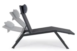 CHAISE LONGUE IN ALLUMINIO ANTRACITE JX55 - KRION