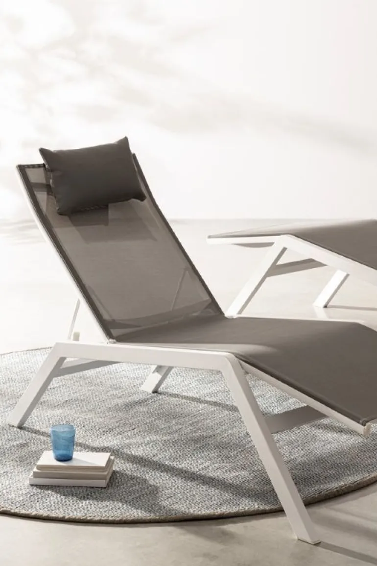 CHAISE LONGUE IN ALLUMINIO BIANCO JX11 - KRION
