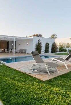 CHAISE LONGUE IN ALLUMINIO BIANCO JX11 - KRION