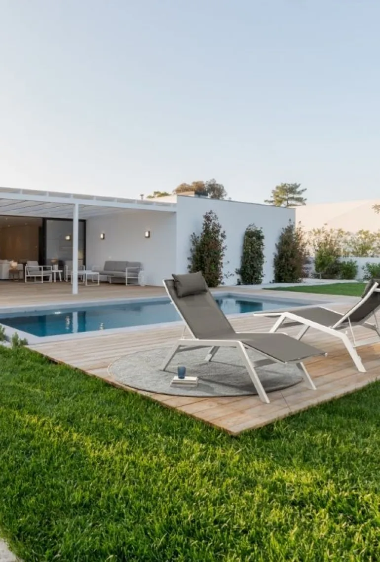 CHAISE LONGUE IN ALLUMINIO BIANCO JX11 - KRION