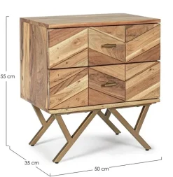 COMODINO IN LEGNO - RAIDA