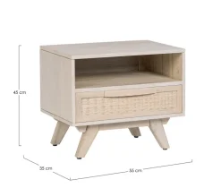 COMODINO IN LEGNO - SAHANA