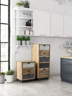 COMODINO IN LEGNO - TUDOR