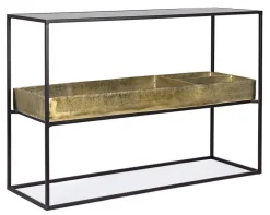 CONSOLLE CON CONTENITORE IN METALLO - MAVILA