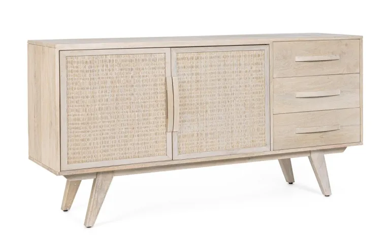 CREDENZA 2 ANTE IN LEGNO - SAHANA