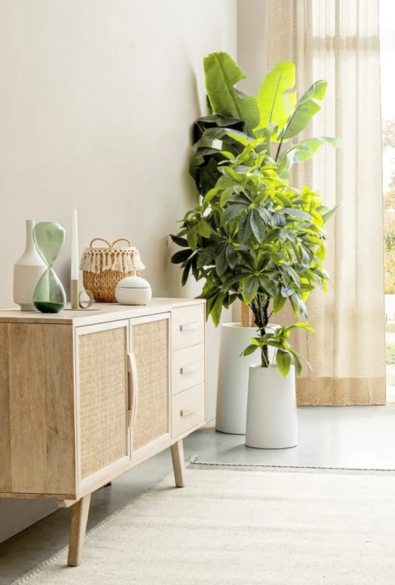 CREDENZA 2 ANTE IN LEGNO - SAHANA