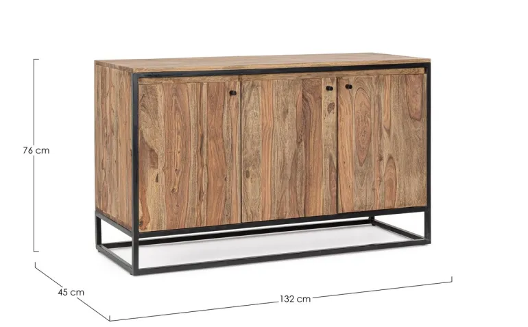 CREDENZA 3 ANTE IN LEGNO SHEESHAM - NARTAN