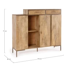 CREDENZA ALTA IN LEGNO - JAIDEV