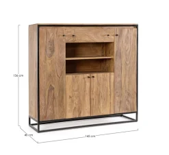 CREDENZA ALTA IN LEGNO SHEESHAM - NARTAN