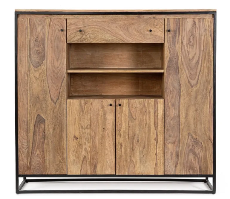 CREDENZA ALTA IN LEGNO SHEESHAM - NARTAN