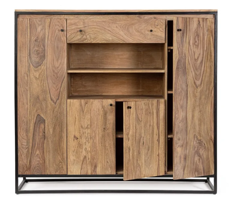 CREDENZA ALTA IN LEGNO SHEESHAM - NARTAN