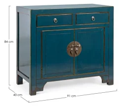CREDENZA IN LEGNO BLU- JINAN