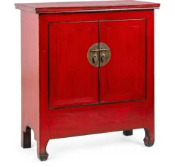 CREDENZA IN LEGNO ROSSO - JINAN