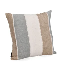 CUSCINO GANGA CREMA NATURALE BLU 45X45