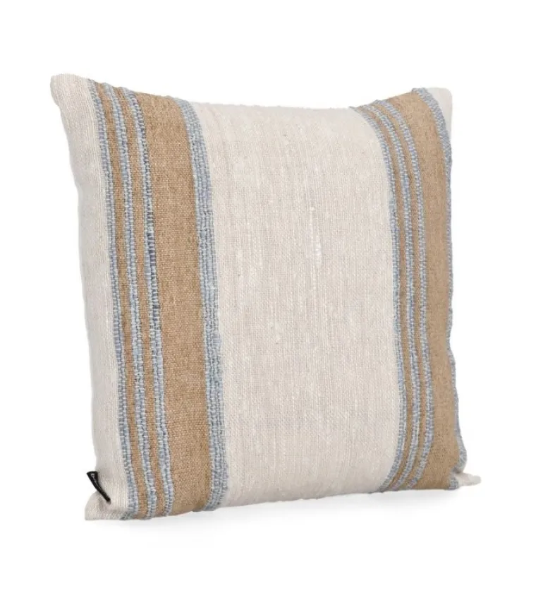 CUSCINO KOTRI CREMA NATURALE BLU 50X50