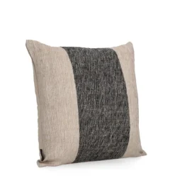 CUSCINO MANPUR NERO NATURALE 45X45