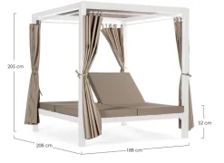 DAYBED IN ALLUMINIO BIANCO KS01 - DREAM