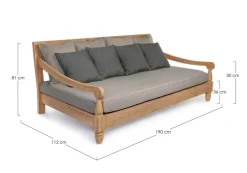 DAYBED IN TEAK SFODERABILE - BALI FSC