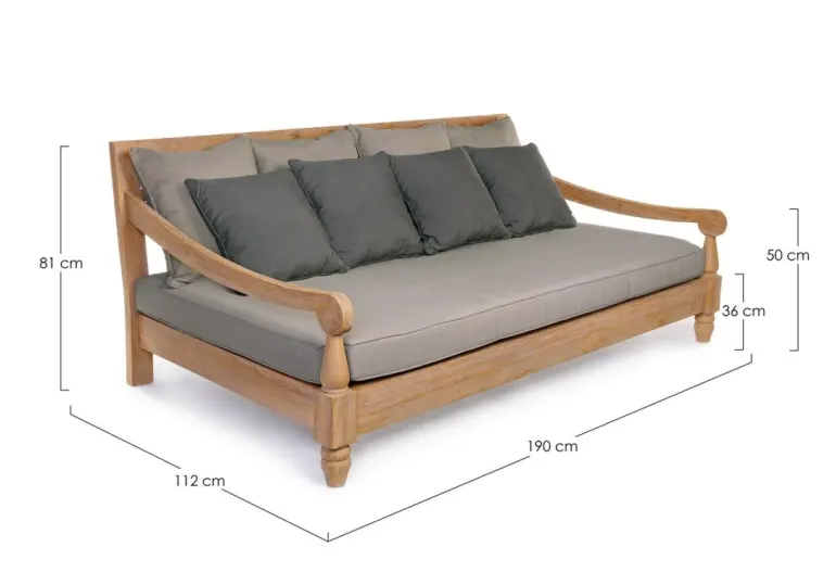 DAYBED IN TEAK SFODERABILE - BALI FSC
