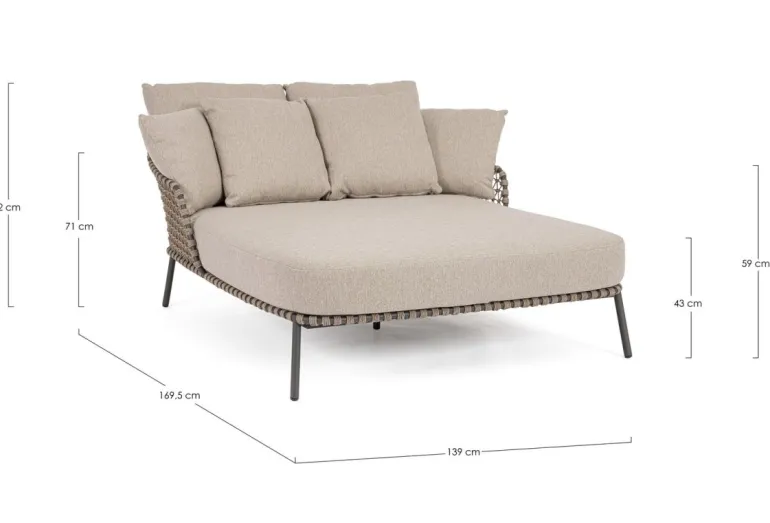 DAYBED 2P C-C IVISSA ANTRACITE