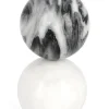 DECORAZ KANDY SFERE MARMO GRIG BIANC H18