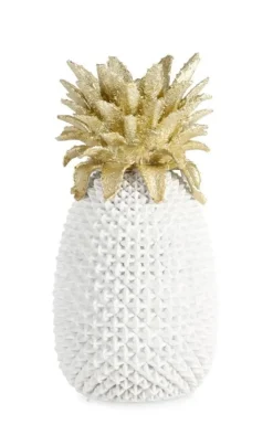 DECORAZIONE ANANAS SURABAYA BIANCO H49,5