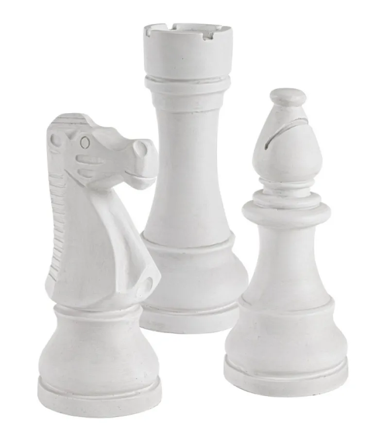 DECORAZIONE CHESS 3FIGURE BIANCO ASS3