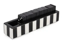 DECORAZIONE DOMINO FORTUNE NERO 20,5X4,5