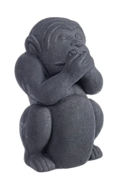 DECORAZIONE IN FIBRA DI ARGILLA - SCIMMIA NON PARLO