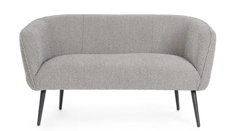 DIVANO 2 POSTI EFFETTO BOUCLE' GRIGIO - AVRIL