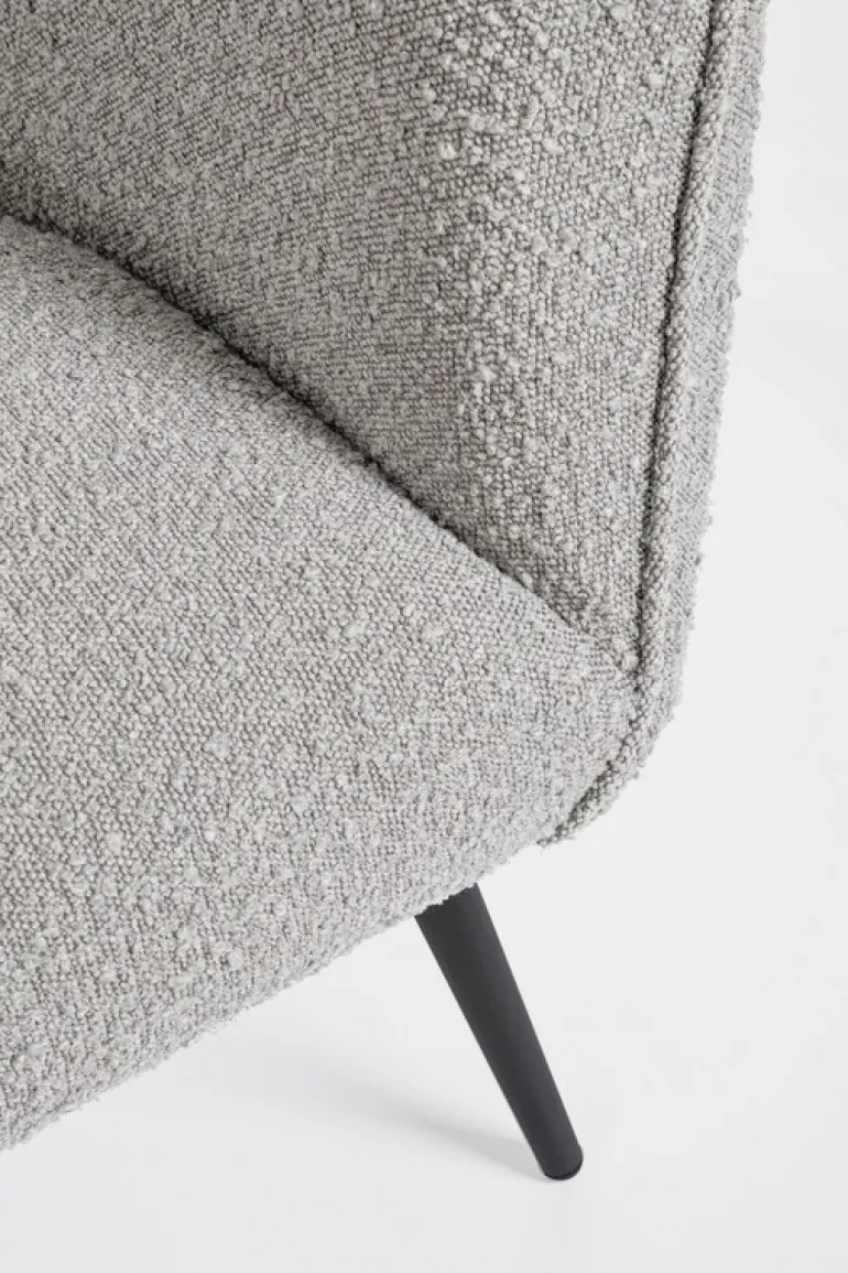 DIVANO 2 POSTI EFFETTO BOUCLE' GRIGIO - AVRIL