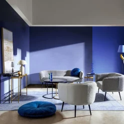 DIVANO 2 POSTI EFFETTO BOUCLE' GRIGIO - AVRIL