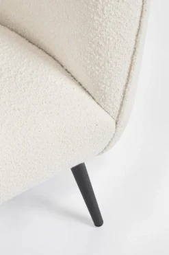 DIVANO 3 POSTI EFFETTO BOUCLE' BIANCO - AVRIL