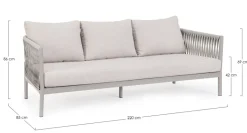 DIVANO 3 POSTI MOON WG24 - FLORENCIA