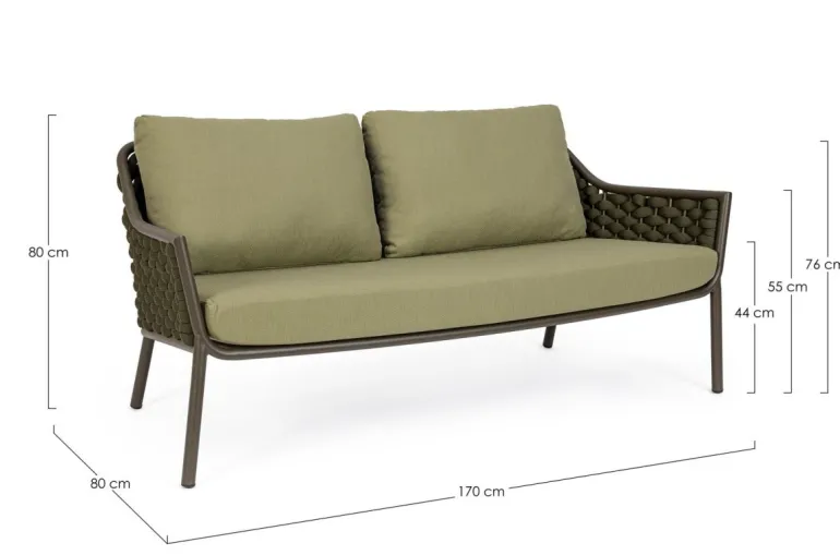 DIVANO 2 POSTI OLIV QS24 - EVERLY