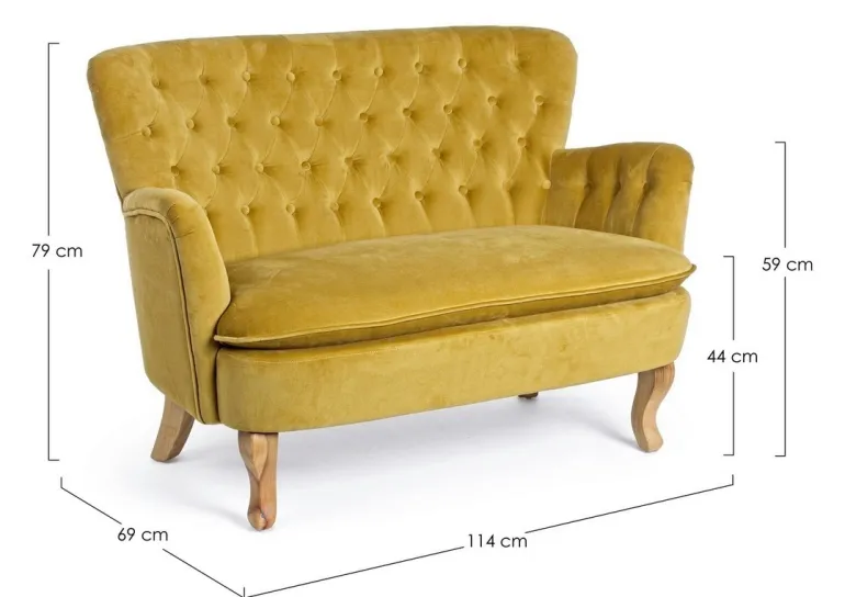 DIVANO COLOR SENAPE - ORLINS