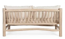 DIVANO CON CUSCINO IN TEAK - SAHEL