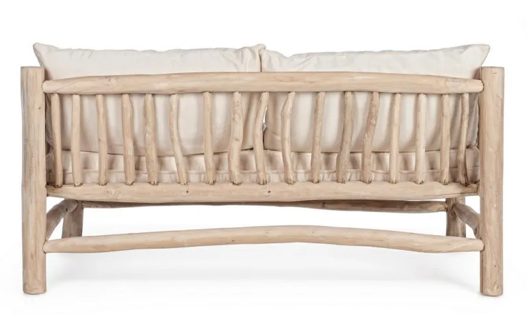 DIVANO CON CUSCINO IN TEAK - SAHEL