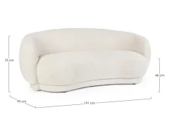 DIVANO EFFETTO BOUCLE' NATURALE - TECLA