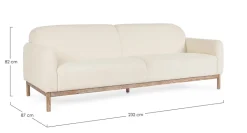 DIVANO EFFETTO BOUCLE' NATURALE - DETROIT