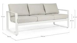 DIVANO IN ALLUMINIO BIANCO YK11 - MERRIGAN