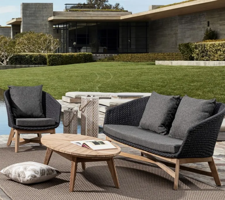 DIVANO IN CORDA PER ESTERNO ANTRACITE- COACHELLA